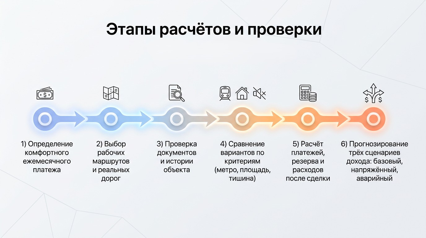 Этапы расчетов и проверки